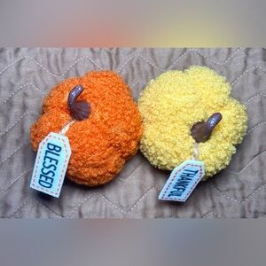 Harvest Fall Decorative Mini Sherpa Pumpkin Set of‎ 2